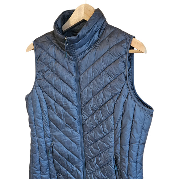 32 Degrees HEAT Women’s Packable Puffer Vest Quilted Dark Grey Size Medium - Picture 2 of 6